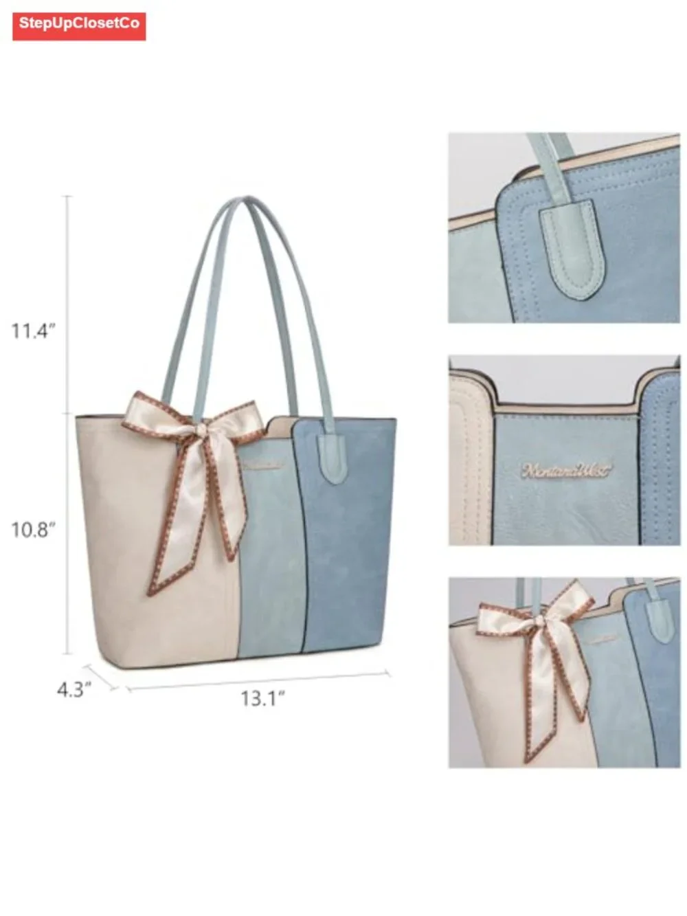 Faux Leather Tote Satchel Purse Work Bag Top Handle Shoulder Bag with Scarf